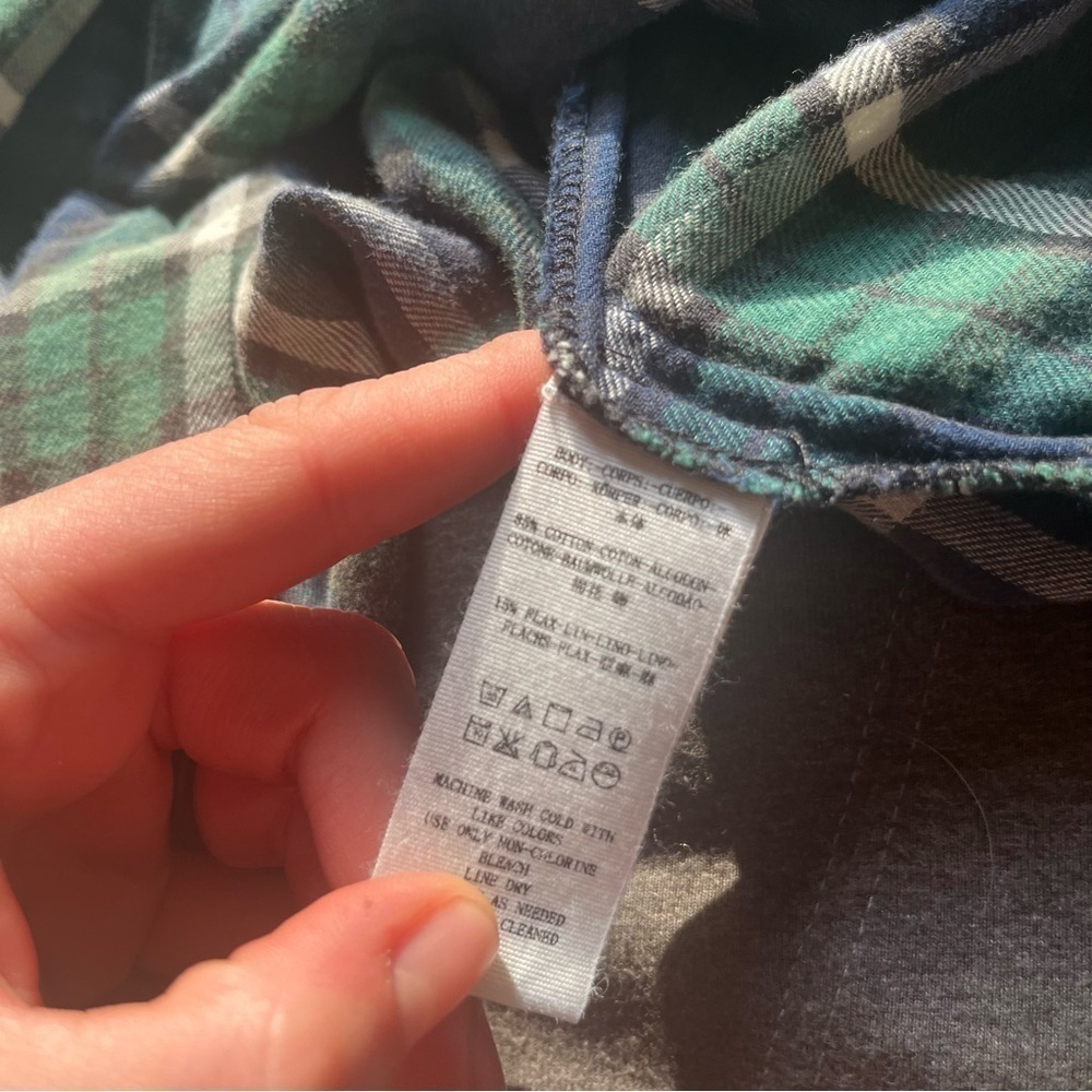 Free people plaid flannel button down blouse - Picture 7 of 8